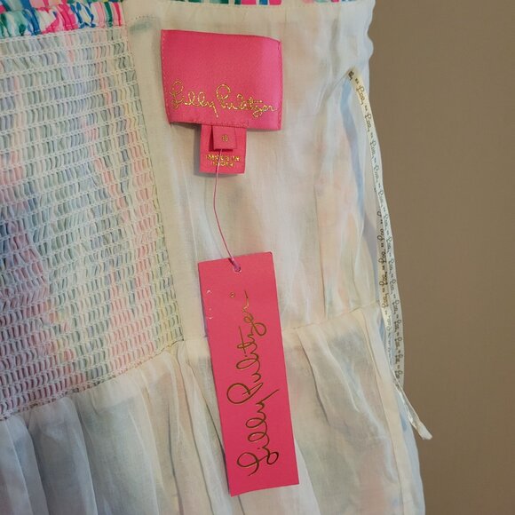 Lilly Pulitzer Edith Cotton Midi Dress in Sea Turtle Soiree NWT Size 6 - Picture 7 of 9